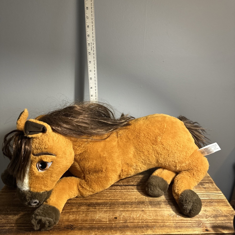 Dreamworks SPIRIT Untamed LARGE Brown Stuffed/Plush Horse Brushable Mane 18"